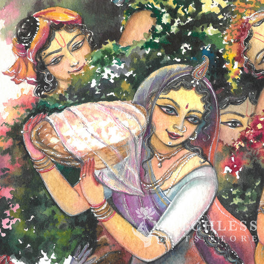 Sankari Khora at Varsana drawing by Syamesvari Radhe Matchless Gifts