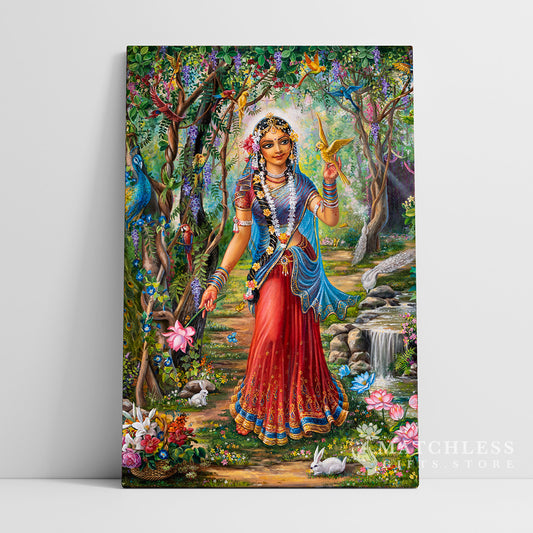 Vrinda-Devi-by-Gandharvika-Devi-dasi-60x90cm-canvas-Matchless-Gifts